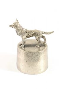 Schäferhund Urne Silber Zinn