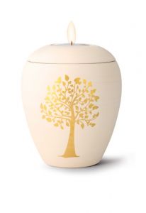 Keramik Kleinurne mit Gedenklicht 'Lebensbaum'