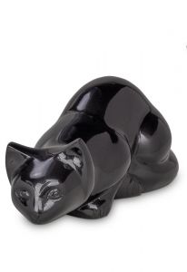 Katzenurne Schwarz mit Swarovski Kristall