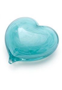 Hartförmige Kristallglas-Kleinurne - hellblau