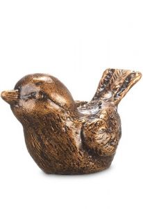 Gedenkstatue sitzendes Vögelchen – aus Bronze gefertigt