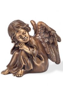 Gedenkstatue Sitzender Engel – 3D, freistehend, Gewindestifte unten