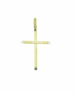 Gedenkanhänger 'Kreuz' aus 14 Karat Bicolor Gold