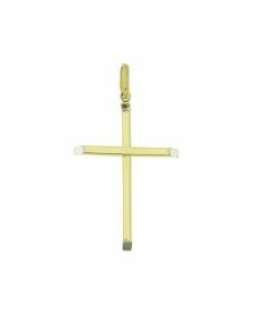 Gedenkanhänger 'Kreuz' aus 14 Karat Bicolor Gold