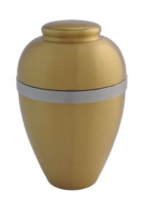 Satin Poliertem Messing Kleinurne mit Ring 