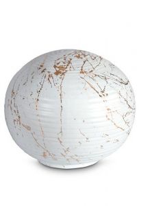 Kleinurne Porzellan 'Sfera' - Carrara-Marmor mit goldfarbenen Adern