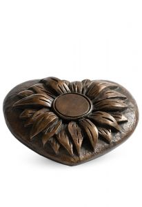Bronze Klein-Urne 'Sonnenblume'