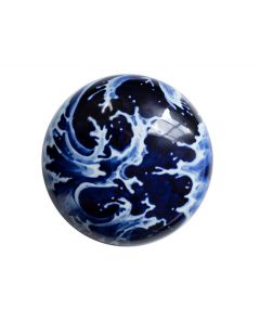 Mini-Urne aus Keramik Delfter Blau 'The Wave'