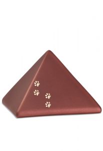 Keramiktierurne Pyramide mit Pfotenmotiv (versch. Farben und Größen)