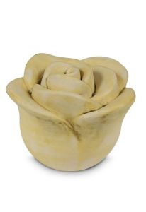 Keramikkleinurne „Rose“ gelb