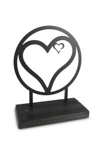 Asche-Skulptur 'Herz' mit Asche-Perle