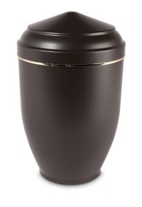 Stahlurne dunkelbraun, Perlmutt mit Goldband