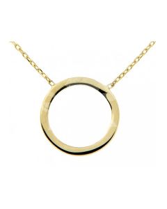 Symbol Halskette mit Anhänger 'Kreis' aus 14 Karat Gelbgold