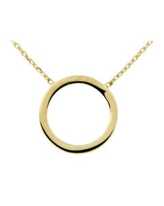 Symbol Halskette mit Anhänger 'Kreis' aus 14 Karat Gelbgold