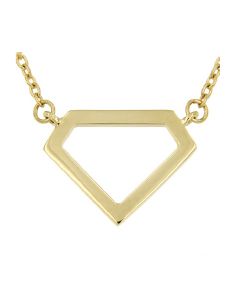 Symbol Halskette mit Anhänger 'Diamant' aus 14 Karat Gelbgold