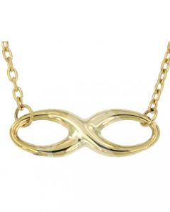 Symbol Halskette mit Anhänger 'Unendlichkeit' aus 14 Karat Gelbgold