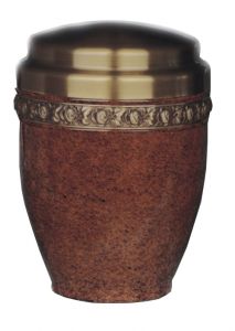 Stahlurne braun mit dunklem Band
