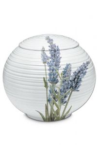 Porzellanurne weiβ 'Lavendel'