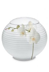 Porzellanurne weiβ 'Orchidee'