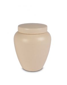 Keramikurne beige klein
