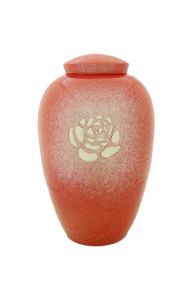 Keramik Urne mit einer Rose