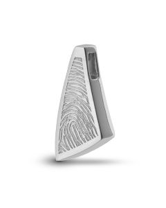 925er-Silber Asche Schmuckstück 'Fingerabdruck Dreieck'