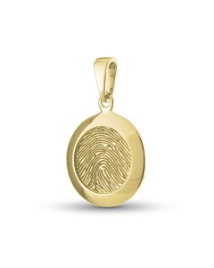 Schmuckstück Fingerabdruck 'Oval' aus Gold