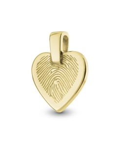 Schmuckstück Fingerabdruck 'Herz' aus Gold Ø 1.5 cm