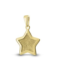 Schmuckstück Fingerabdruck 'Stern' aus Gold