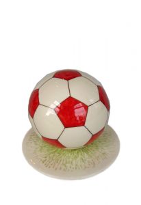 Handbemalte Kleinurne 'Fußball'