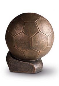Keramikurne 'Fußball' mit Bronze-Beschichtung