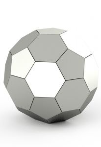 Edelstahl Urne Fußball 480