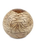 Handgefertigte Keramikurne „Ares“ - beige