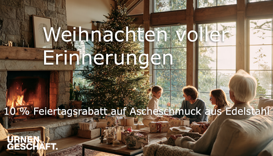 Weihnachten voller Erinnerungen: 10 % Feiertagsrabatt auf Edelstahl-Ascheschmuck