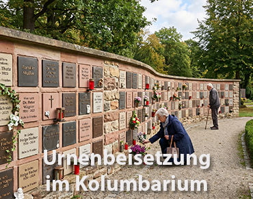 Urnenbeisetzung im Kolumbarium